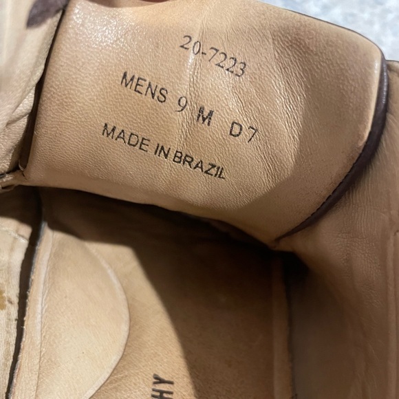Johnston & Murphy Sheepskin Brown Leather Lace Up Shoes Brazil Size 9 #20-7723 main image 9